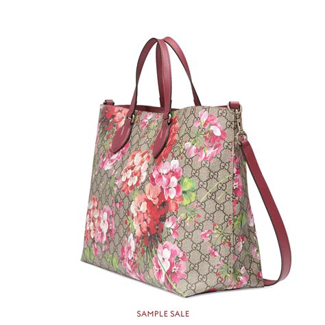 gucci flower tote|gucci unisex tote.